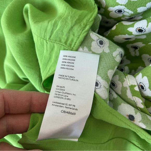 Maeve Anthropologie Green Floral A-Line Midi Skirt - Picture 4 of 9